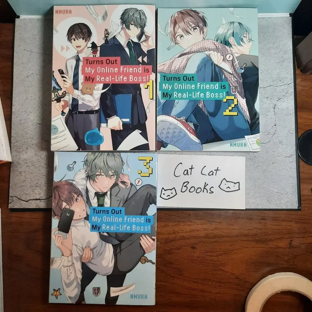 📚Turns Out My Online Friend is My Real-Life Boss! Vol. 1-3 EN Manga Bundle Yaoi